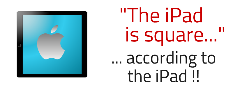 image of the ipad as a square device